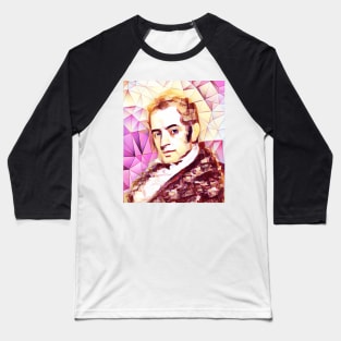 Washington Irving Pink Portrait | Washington Irving Artwork 9 Baseball T-Shirt